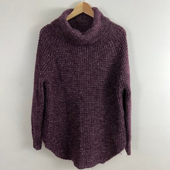 Free People Tweedy Turtleneck Sweater Women Size Small Oversized - Picture 10 of 10